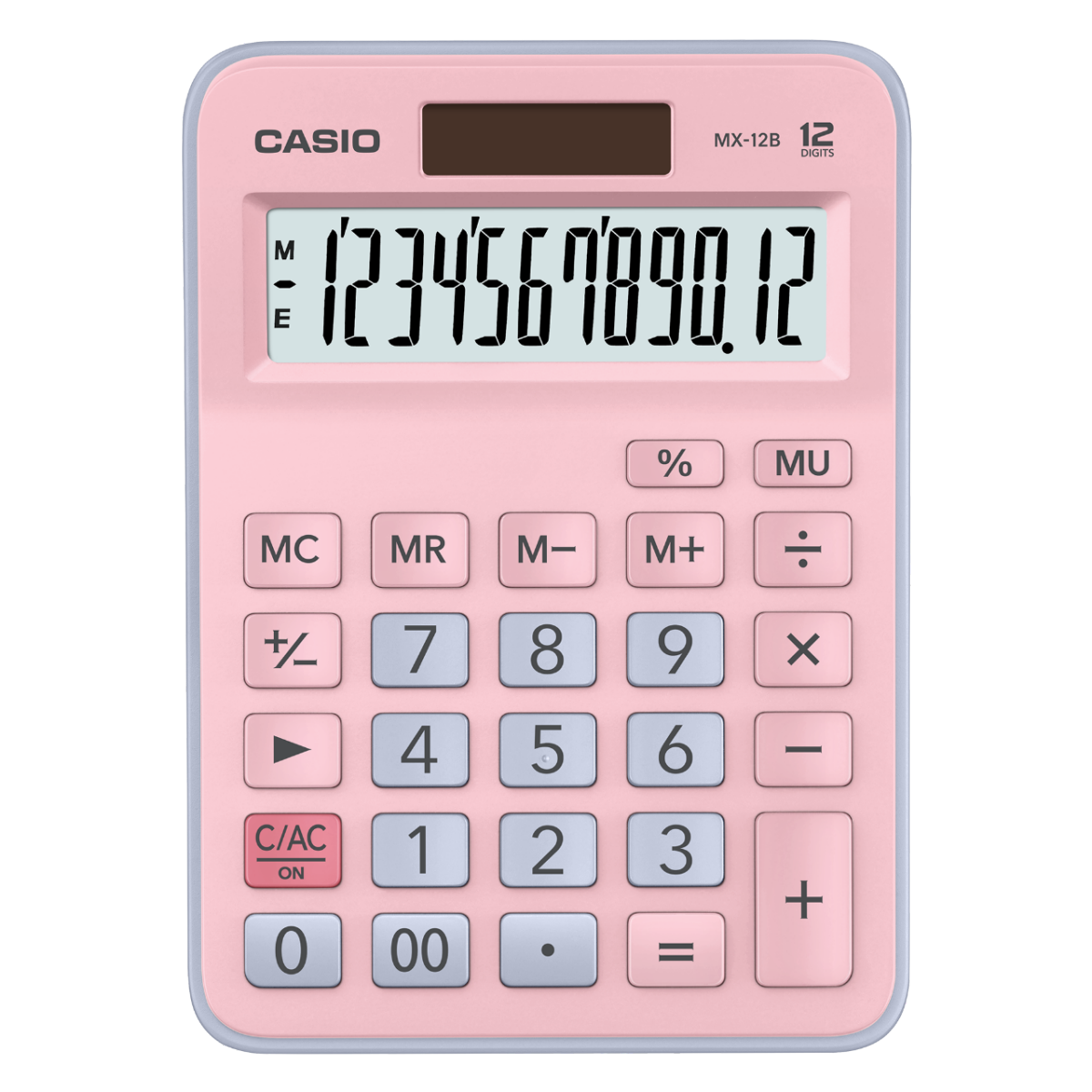 Casio Mx-12B 12D Kalkulator Merah Muda