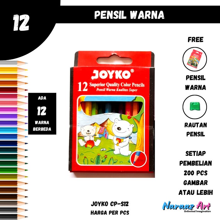 Joyko Cp-S12 Pensil Warna (Isi 24)