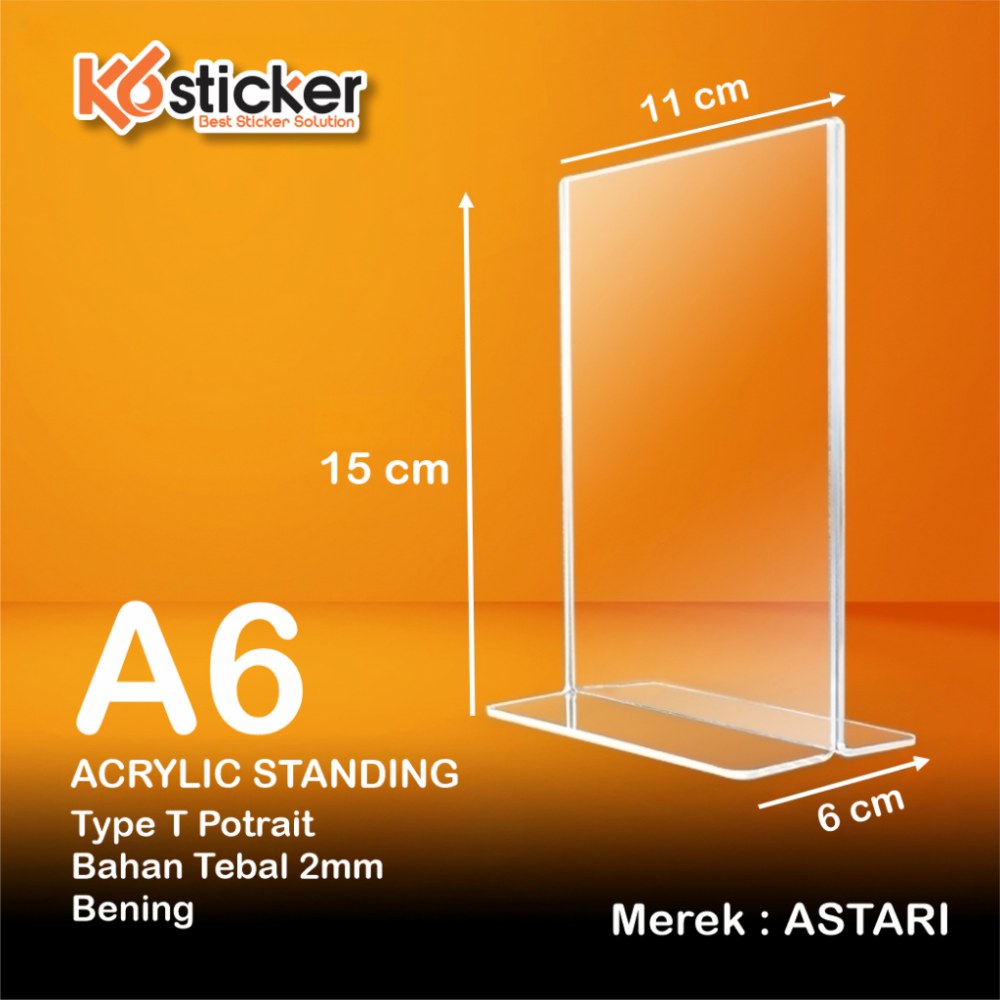 Dudukan Akrilik A6T