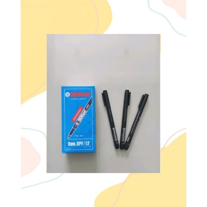 Snowman Opf/12 Hitam Pulpen